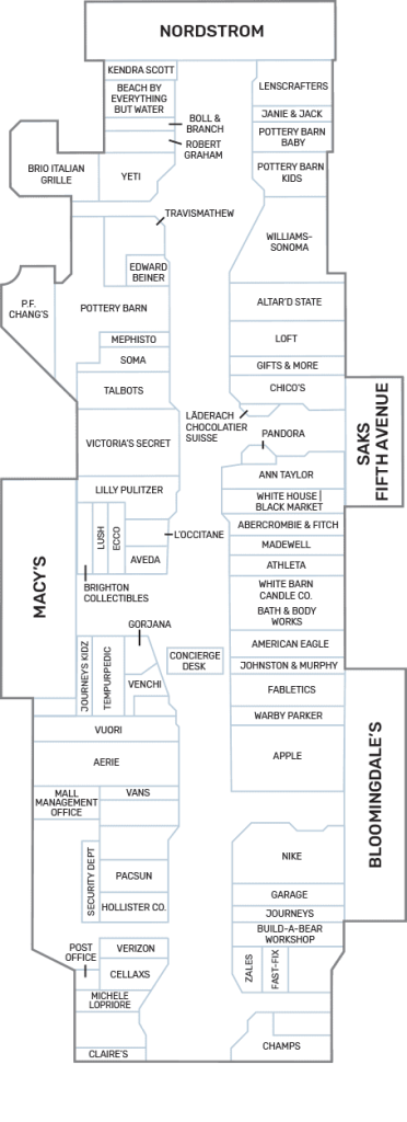 the gardens mall map level one